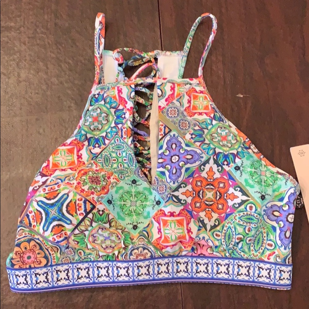 Nanette Lepore High Neck Bikini Top NWT